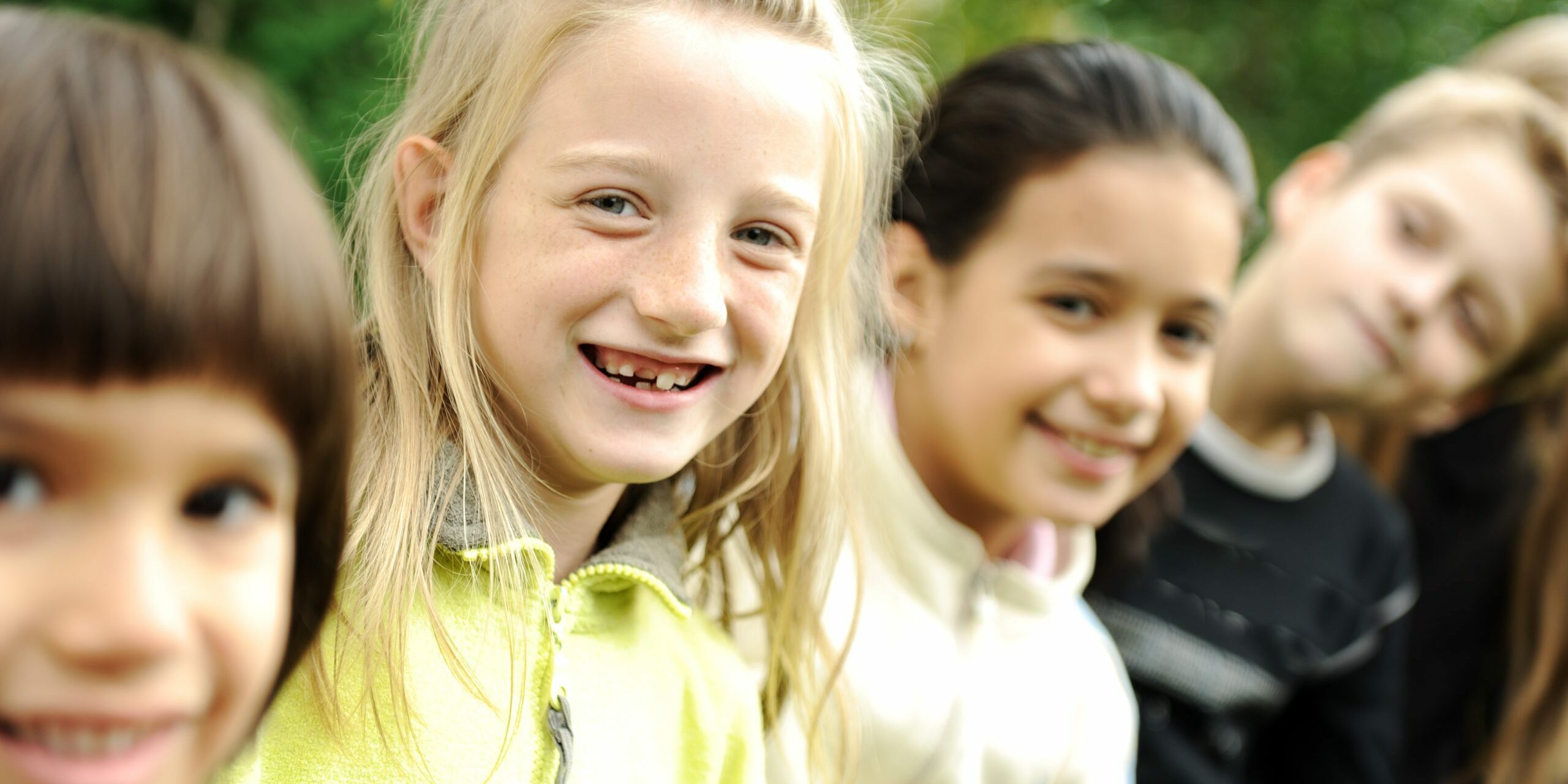 Portrait of happy kids outdoor